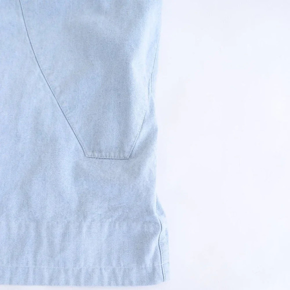 Vintage Green Village Blue Chambray Button  Down Jacket 40 - Picture 7 of 16